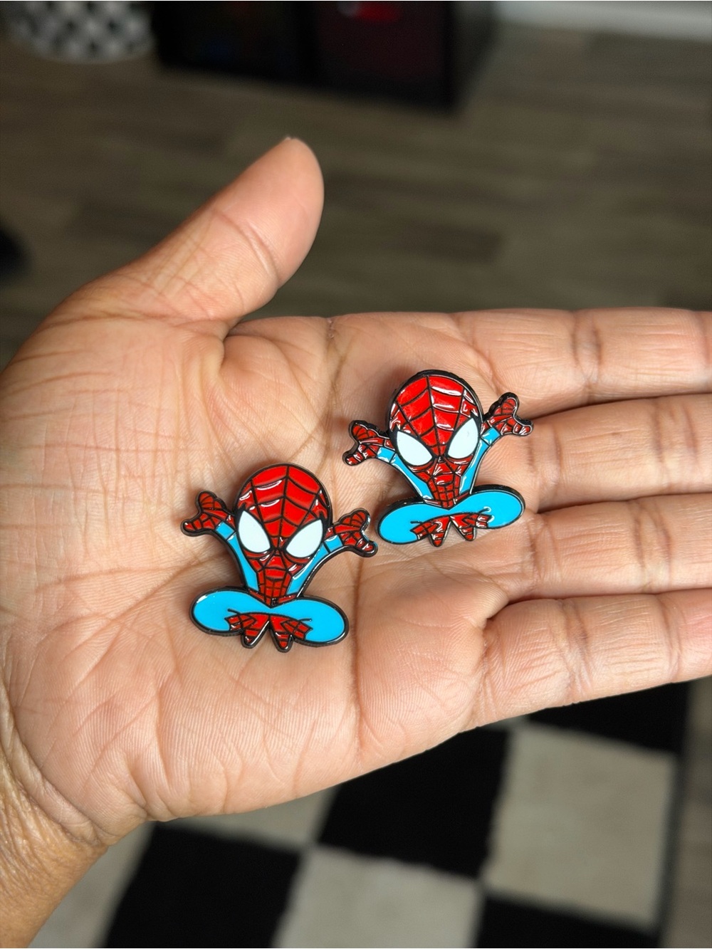 Spiderman Hero Red and Blue Enamel Pins